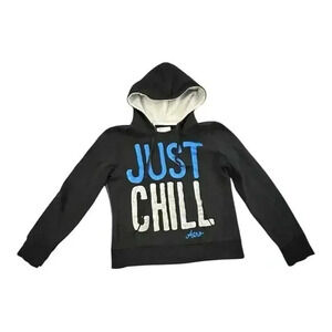 Aeropostale “Just‎ Chill” Black Graphic Hoodie - Size XL